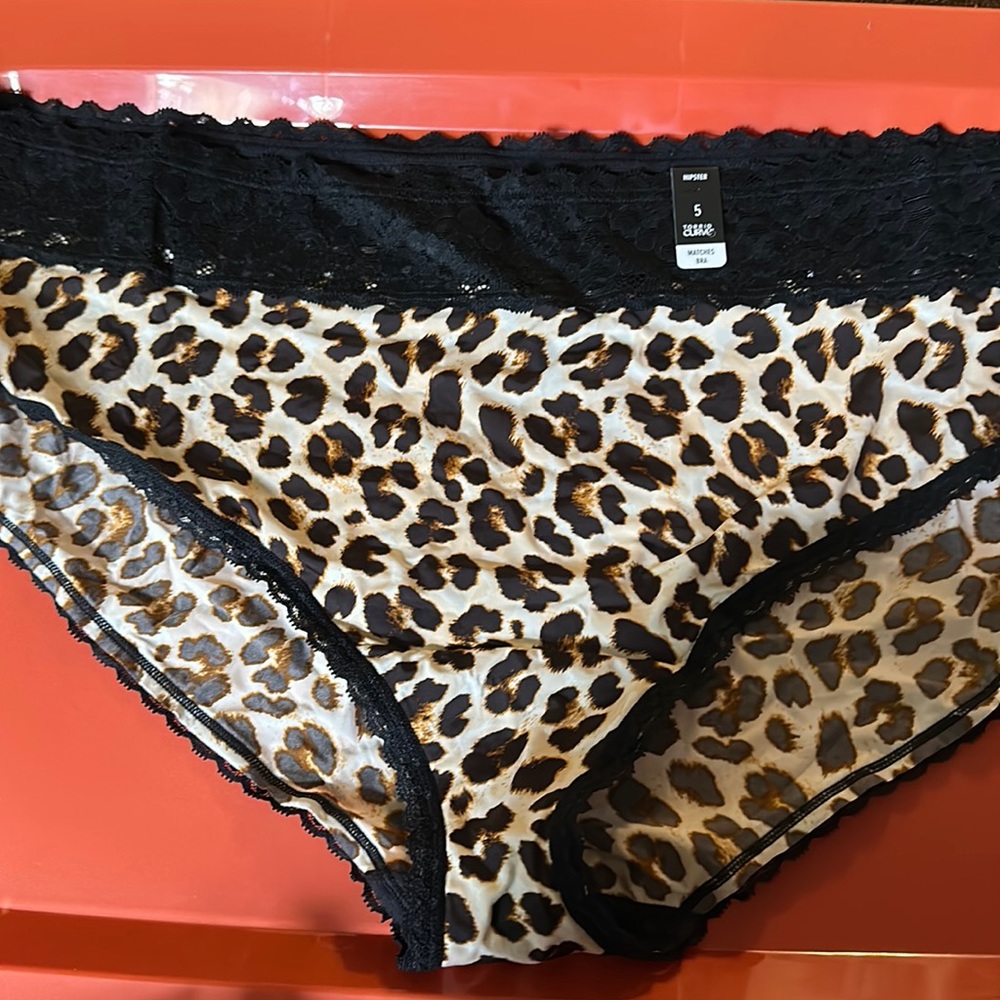 TORRID CURVE COLLECTION LACE/LEOPARD HIPSTER PANTY: BROWN/BLACK: NWT: SZ 5